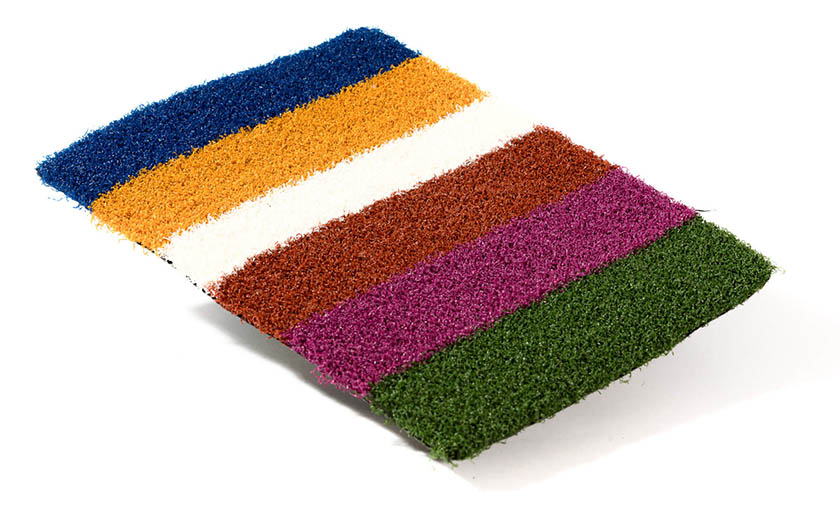 coloured artificial grass