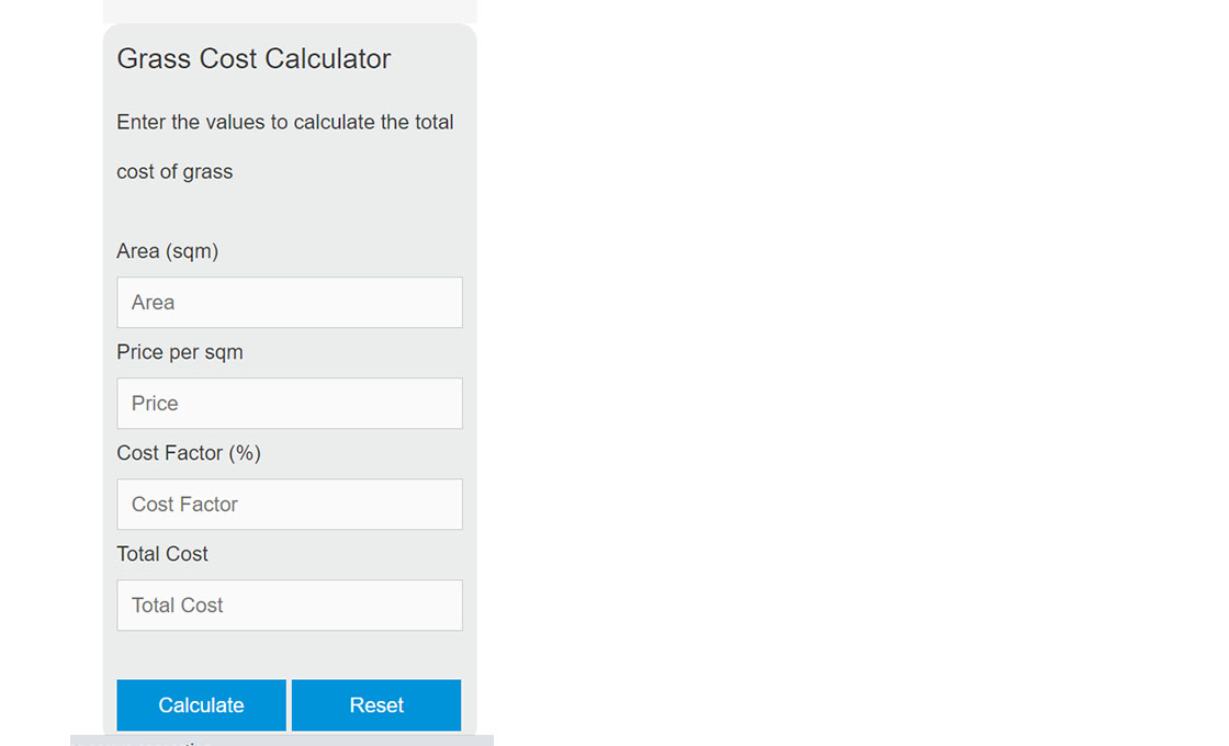 Artificial Grass Cost Calculator