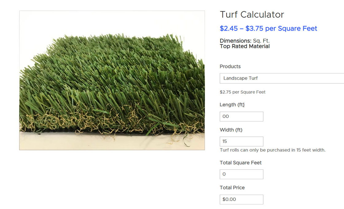 Artificial Grass Cost Calculator